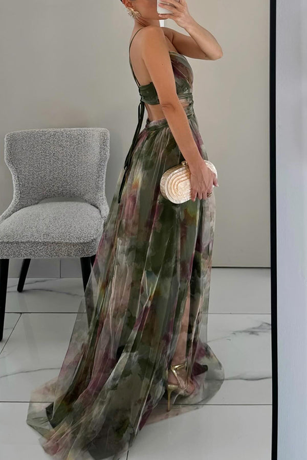 Gisele | Elegant Blomstret Maxi Kjole til Sommer