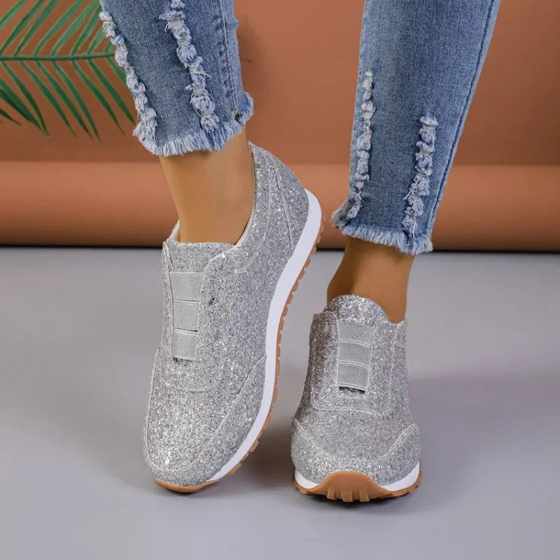 Dame Glitrende Sneakers til Hverdagsbrug