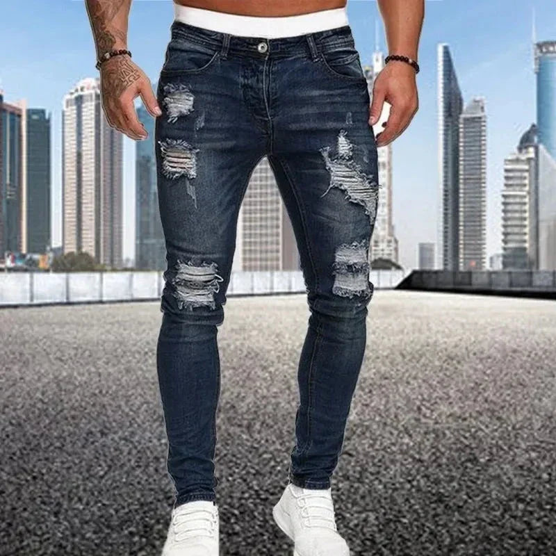 Oliver | Jeans skinny med huller til mænd