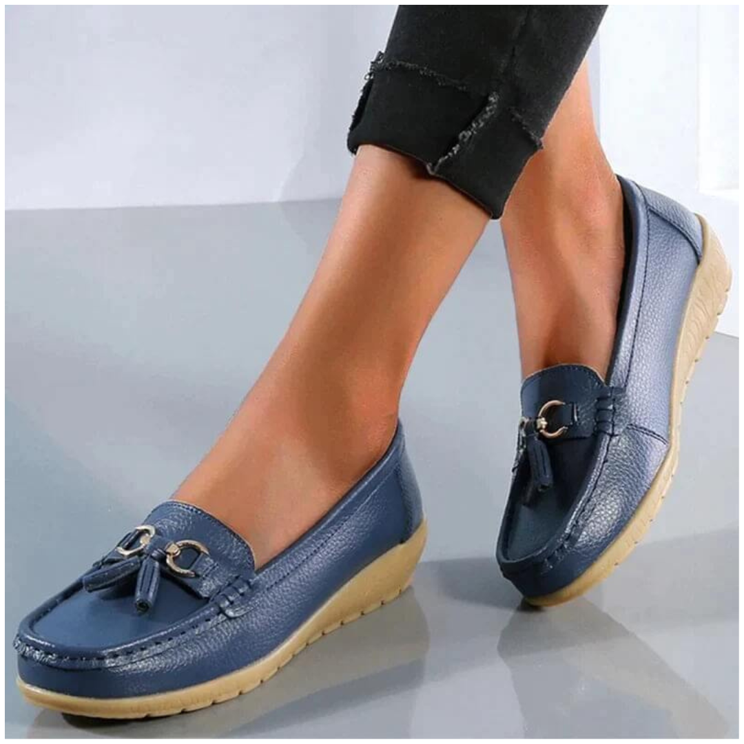 Afslappede slip-on sko med kvaster