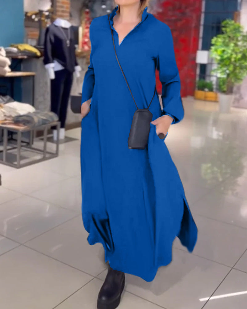 Karen | Elegant Skjortekjole med Knapper