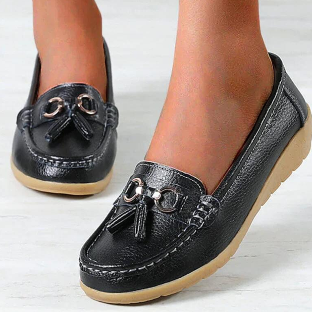 Afslappede slip-on sko med kvaster