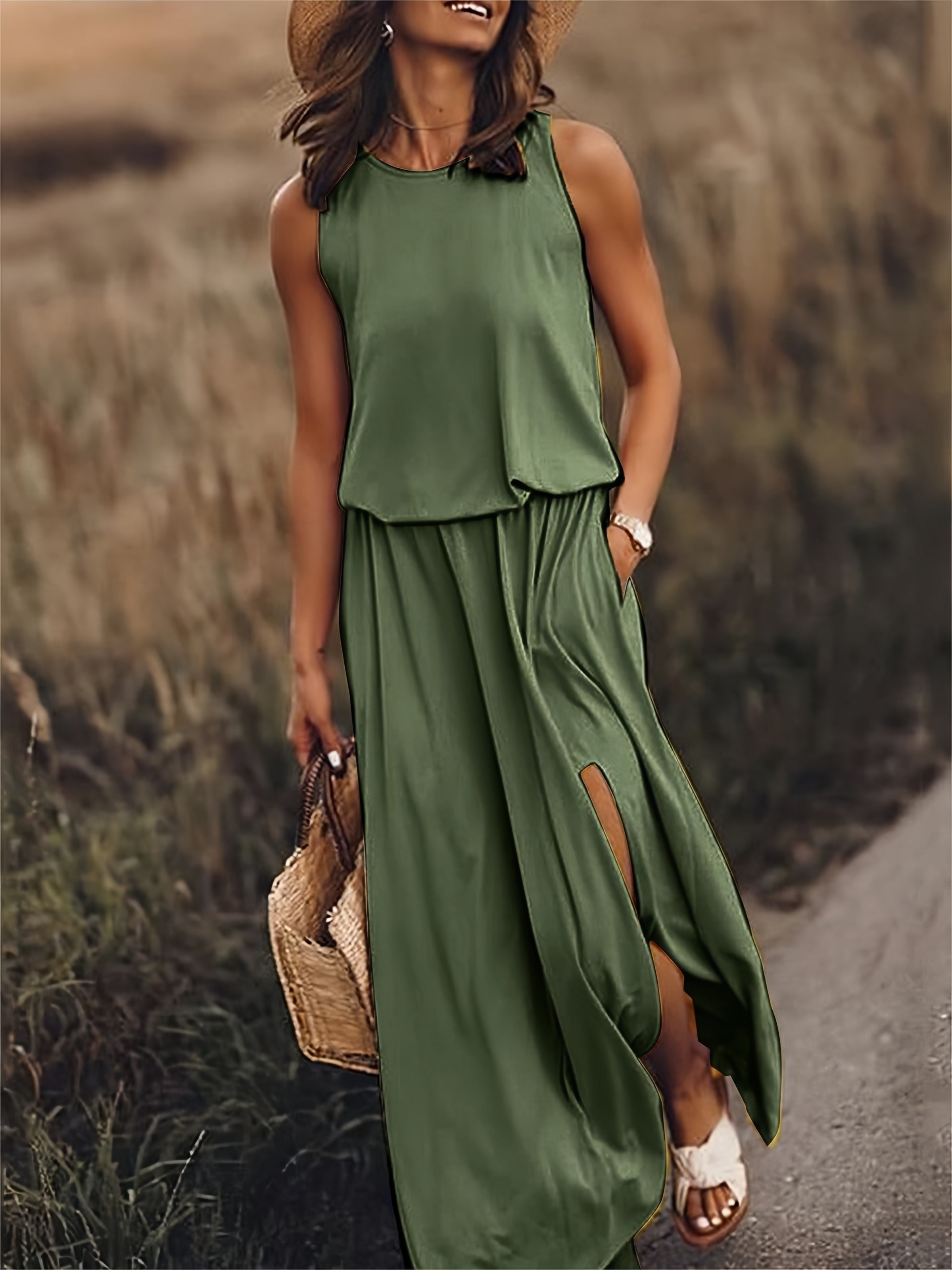 Maxi Boho Kjole i Elegant Stil Til Kvinder