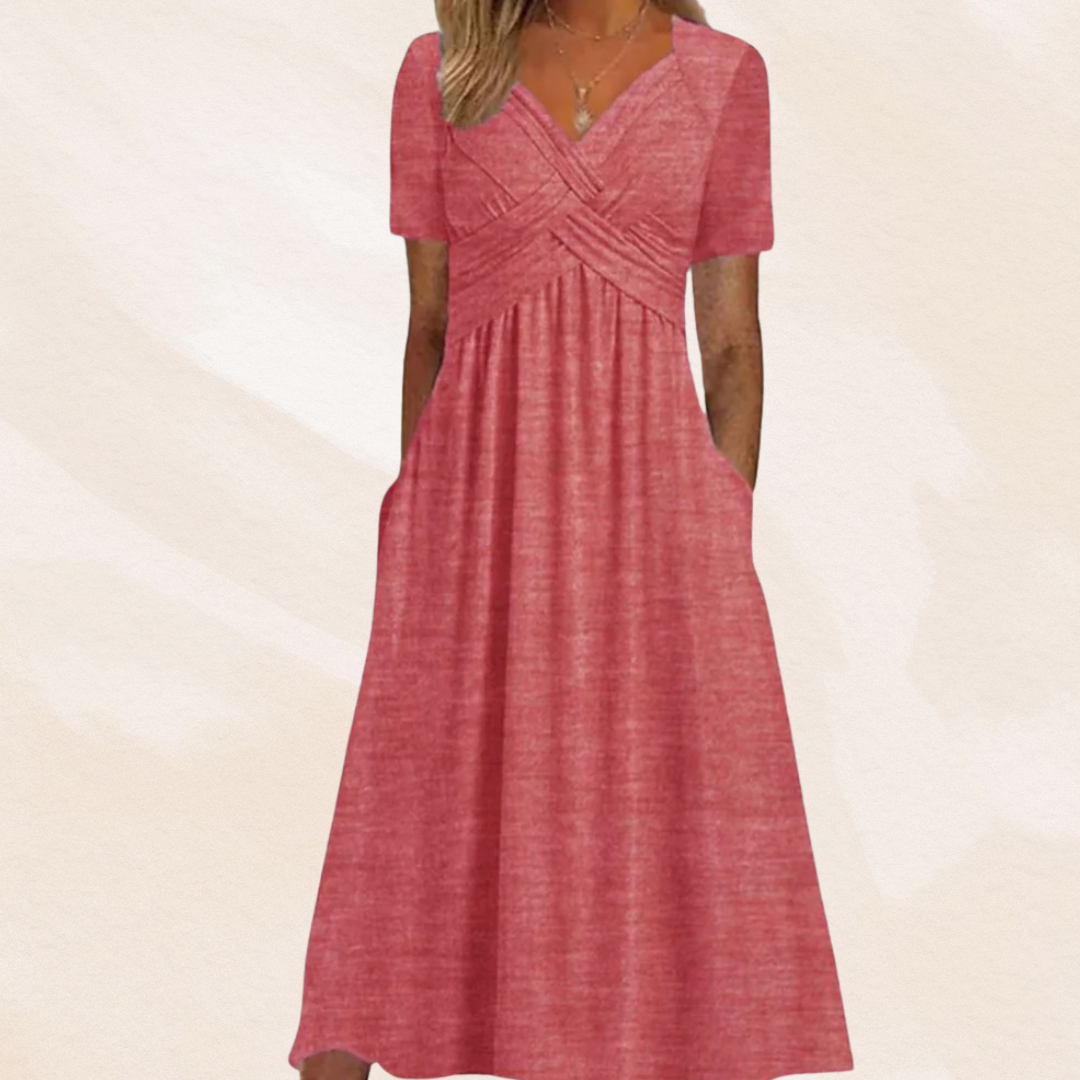 Mirella | Elegant Kjole med V-hals Design