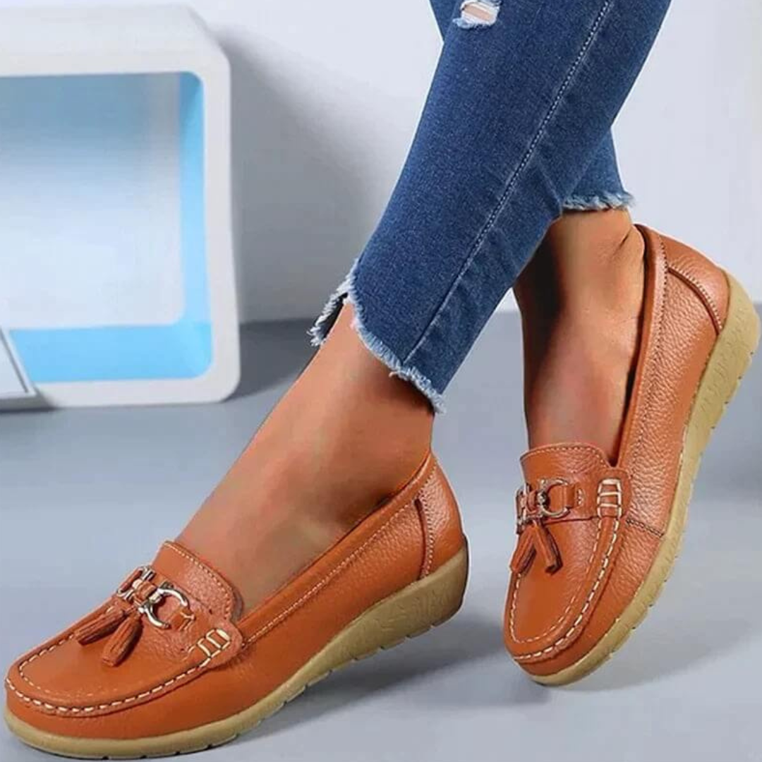 Afslappede slip-on sko med kvaster