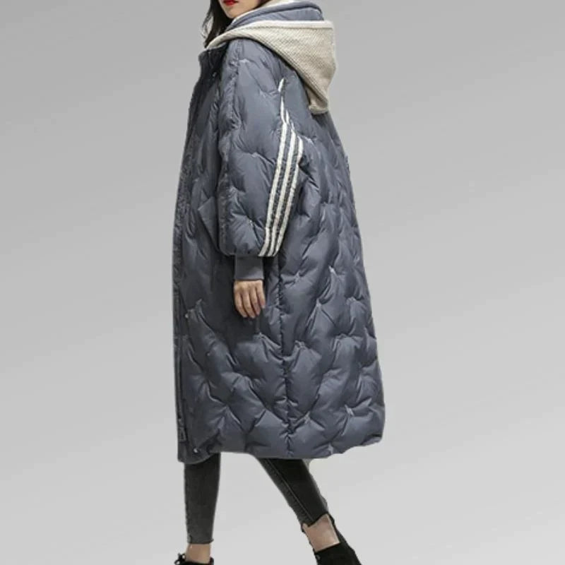 Aya | Lang Vinterjakke med Quiltet Design til Kvinder