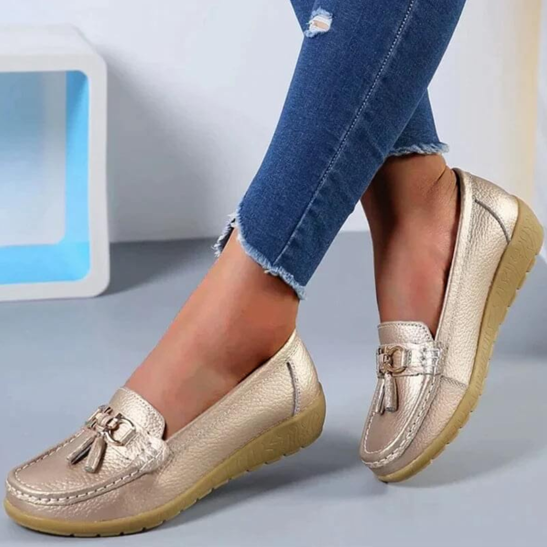 Afslappede slip-on sko med kvaster