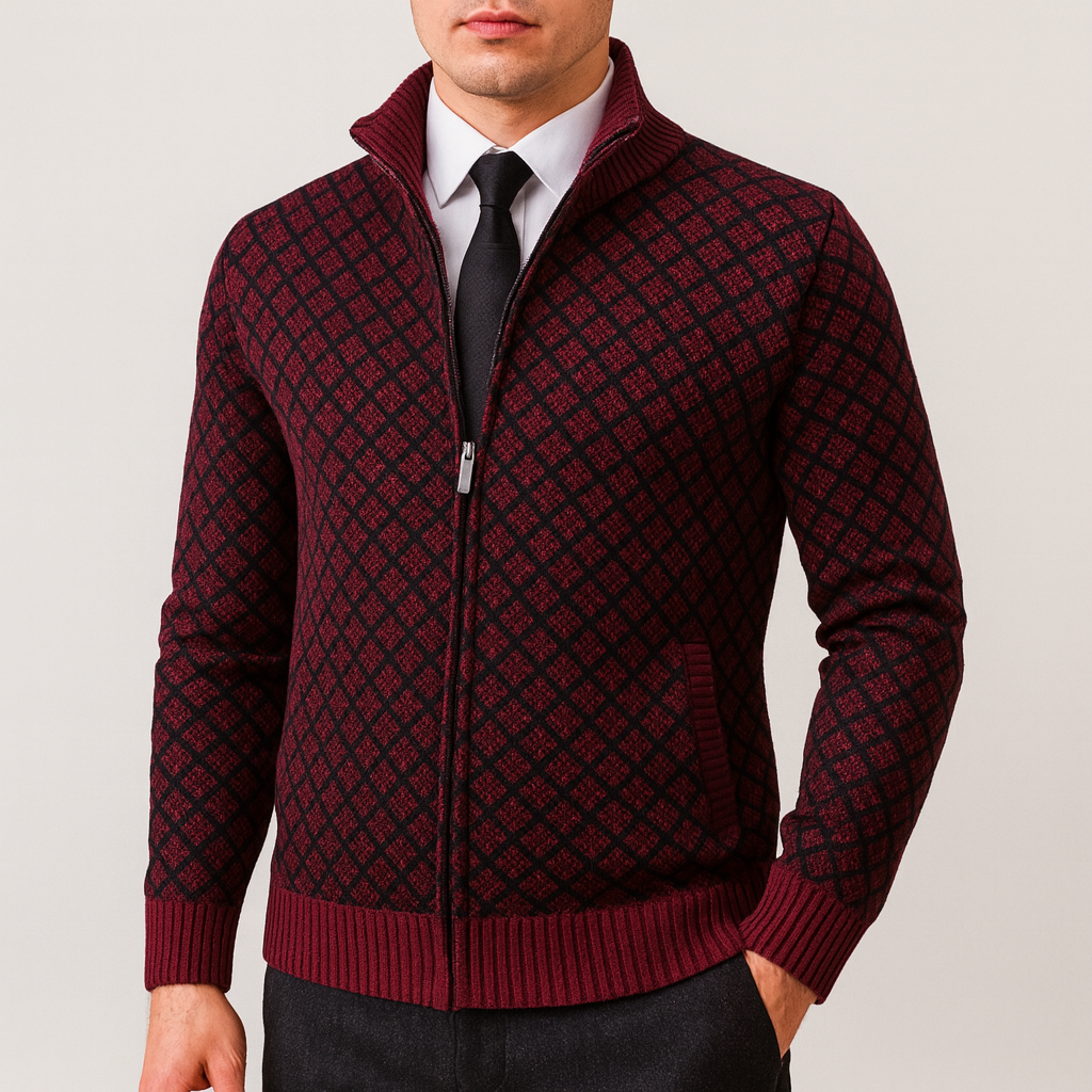 Oscar | Fitted strikket cardigan til mænd