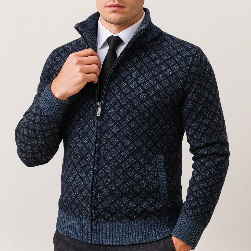 Oscar | Fitted strikket cardigan til mænd