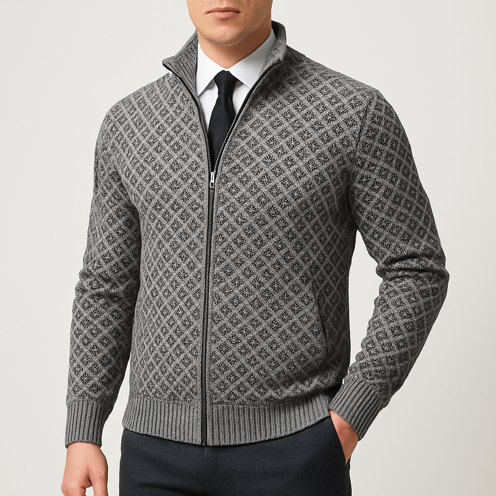 Oscar | Fitted strikket cardigan til mænd