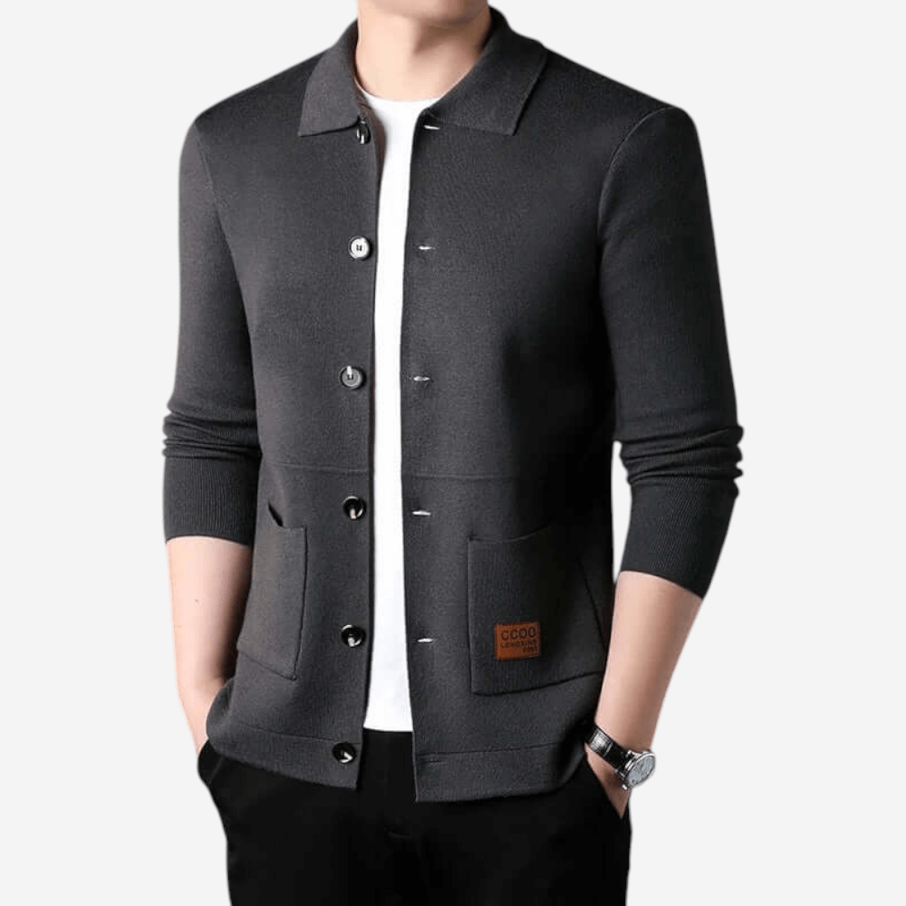 Malthe | Slank strik cardigan til mænd