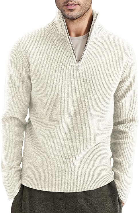 Emil | Italiensk stil sweater med kvart lynlås til mænd