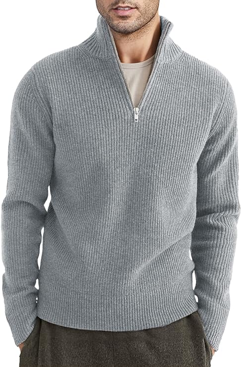 Emil | Italiensk stil sweater med kvart lynlås til mænd