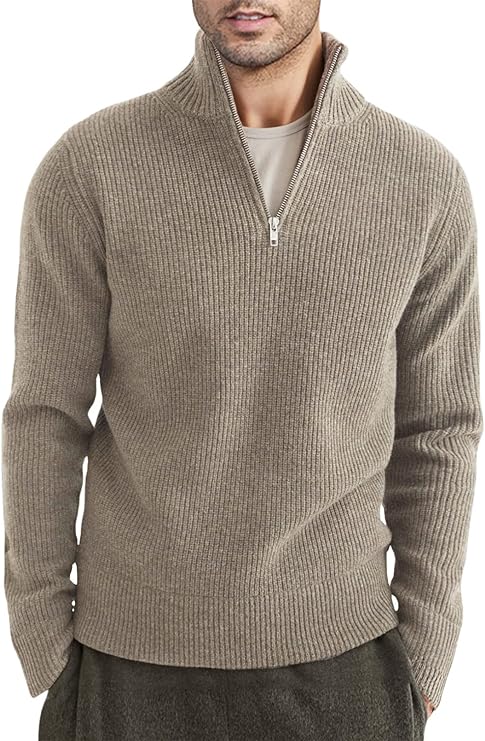 Emil | Italiensk stil sweater med kvart lynlås til mænd