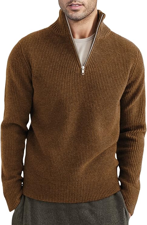 Emil | Italiensk stil sweater med kvart lynlås til mænd