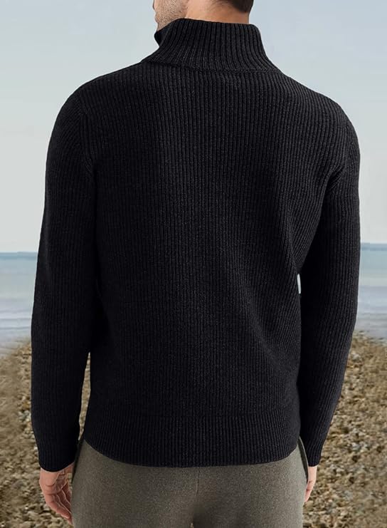 Emil | Italiensk stil sweater med kvart lynlås til mænd