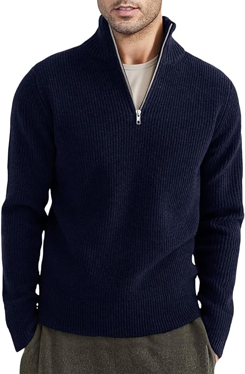 Emil | Italiensk stil sweater med kvart lynlås til mænd