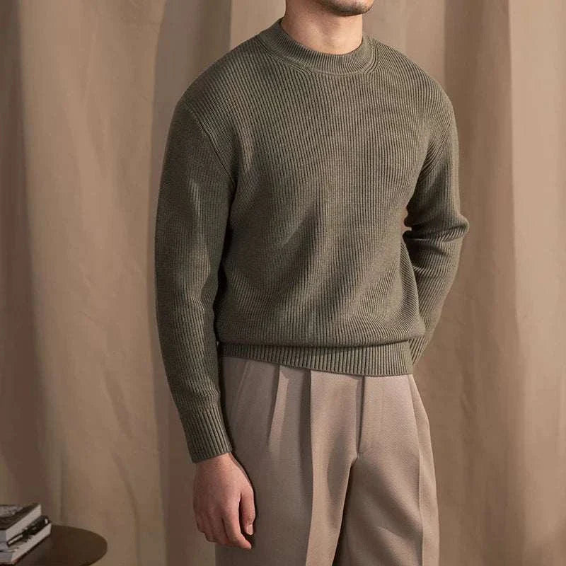 Henrik | Ribbet uld sweater til mænd