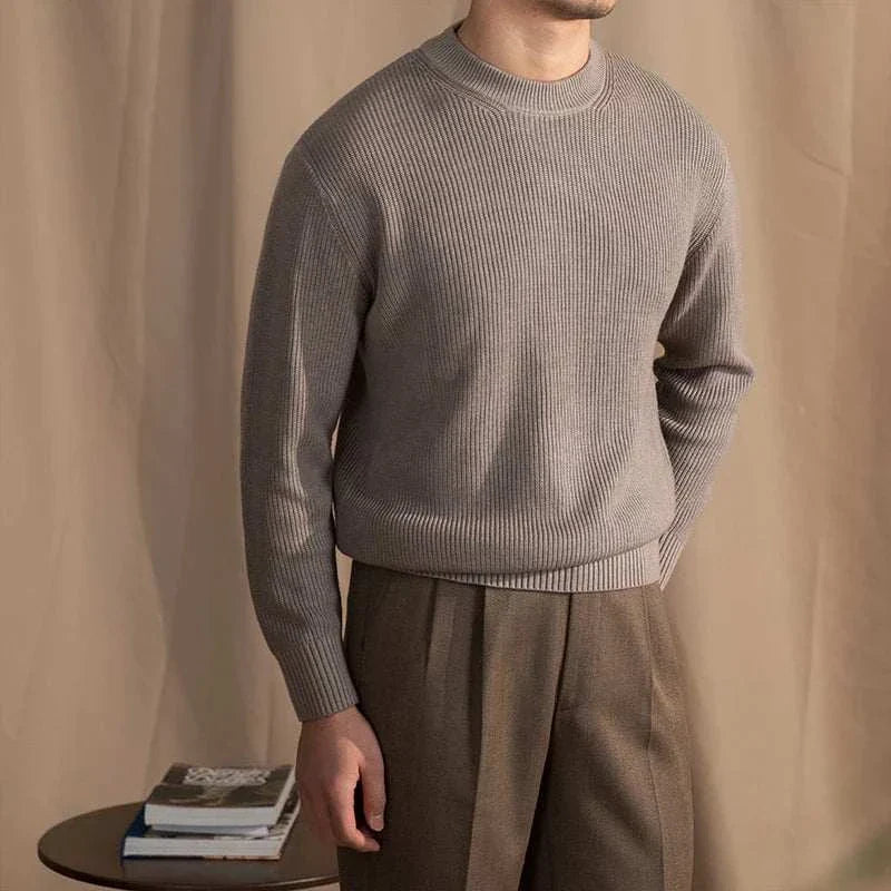 Henrik | Ribbet uld sweater til mænd