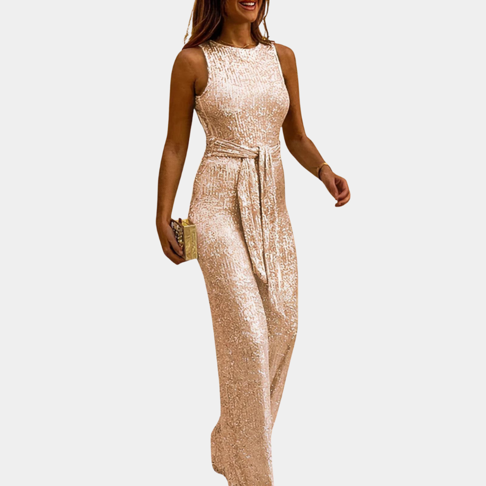 Monica | Glitrende Jumpsuit til Festlige Dage