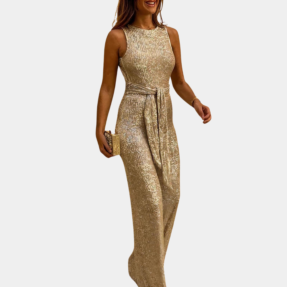 Glitrende Jumpsuit med Glimmer til Kvinder