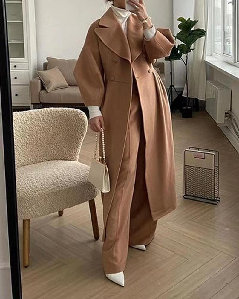 Sofie | Elegant Lang Damefrakke med Reverskrave