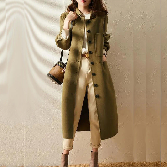 Anna | Elegant Lang Trenchcoat til Kvinder - Vinter