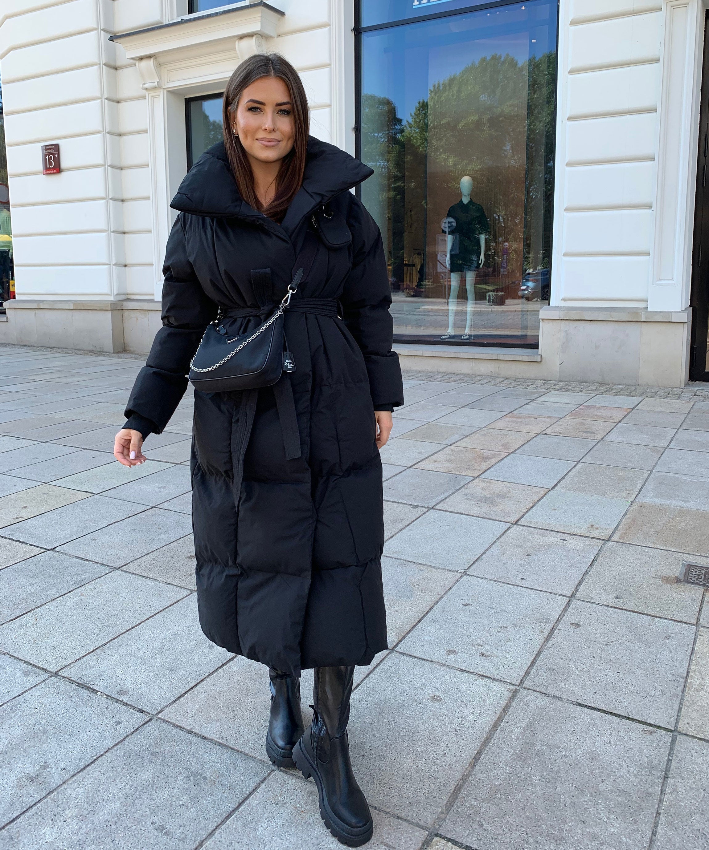 Victoria | Sort Oversize Parka til Vinterbrug
