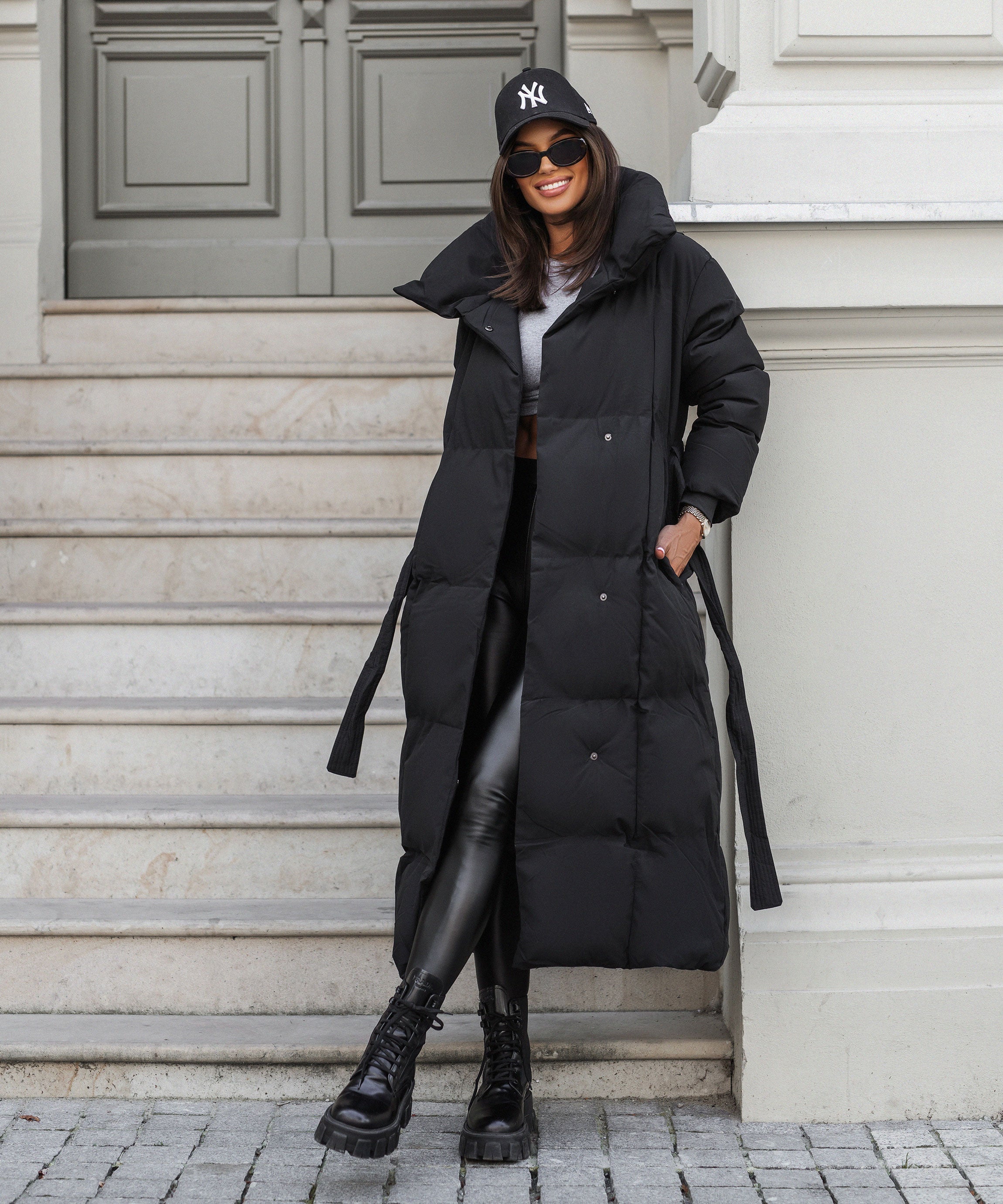 Victoria | Sort Oversize Parka til Vinterbrug