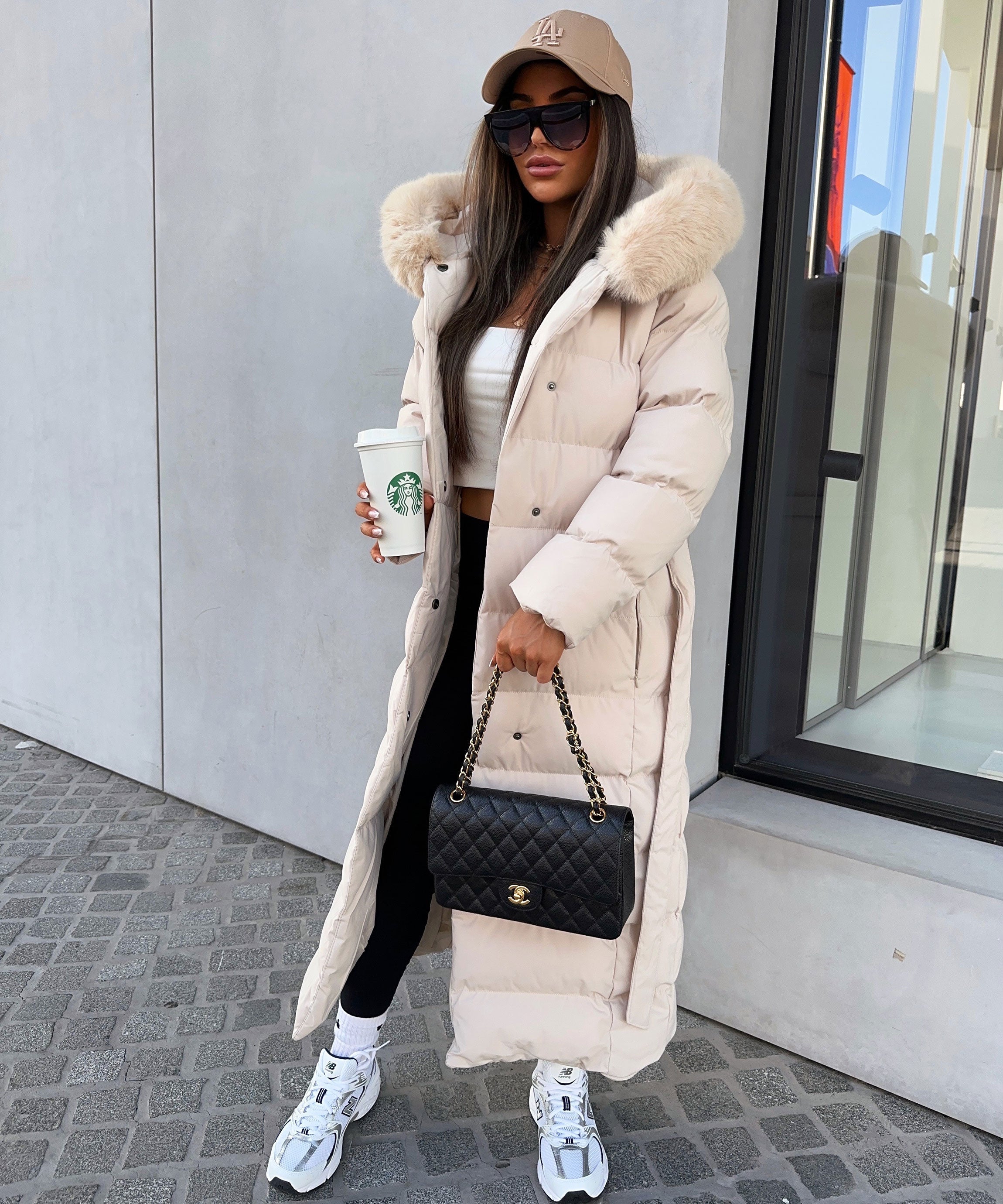 Merle | Beige Parka til Vinterbrug