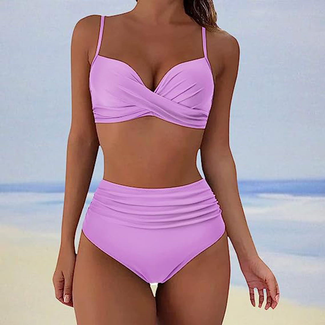 Freja | Højtaljet Bikini Sæt med Mavekontrol