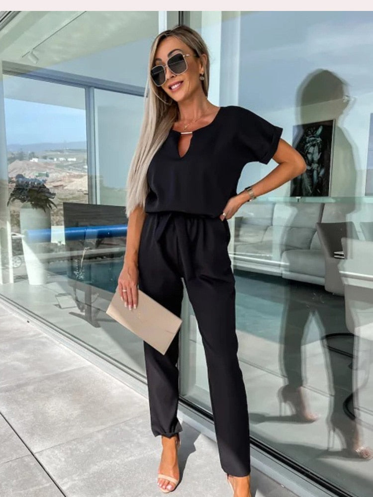 NONA | Lette Jumpsuit Med Vide Ben