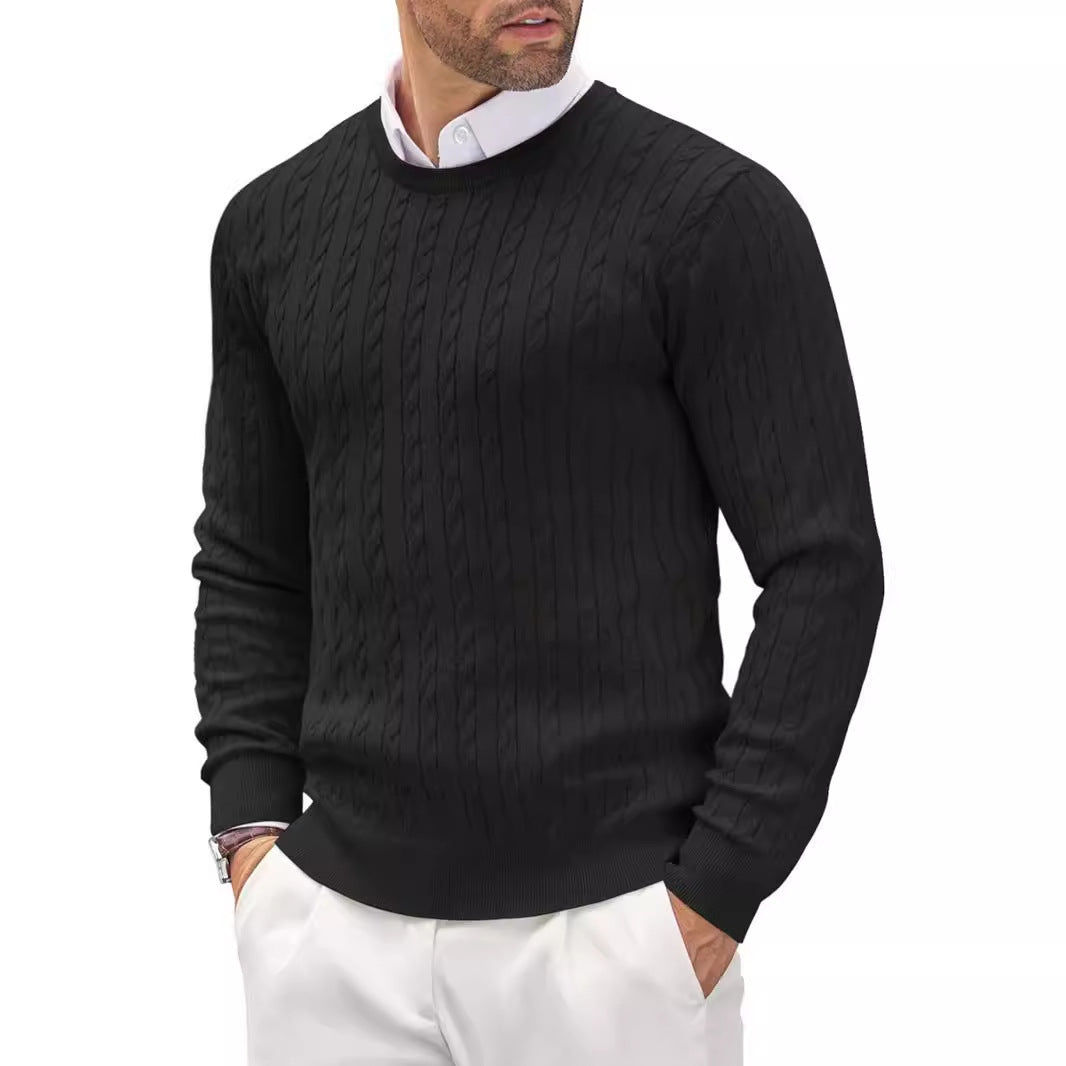 Emil | Slim fit sweater med rund hals til mænd