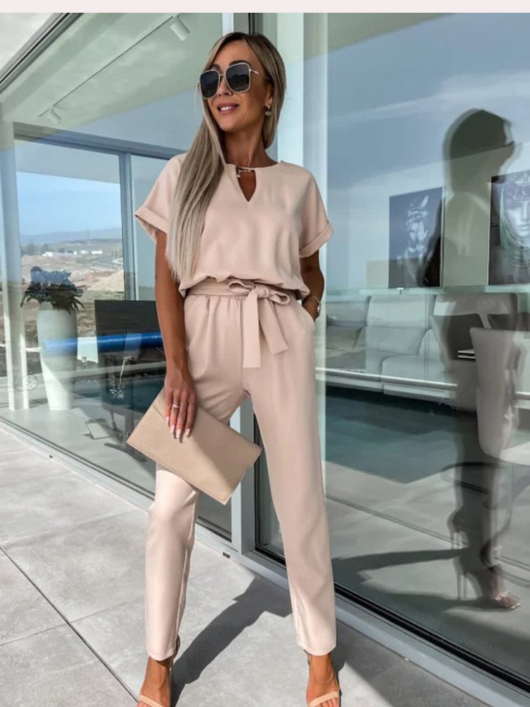 NONA | Lette Jumpsuit Med Vide Ben
