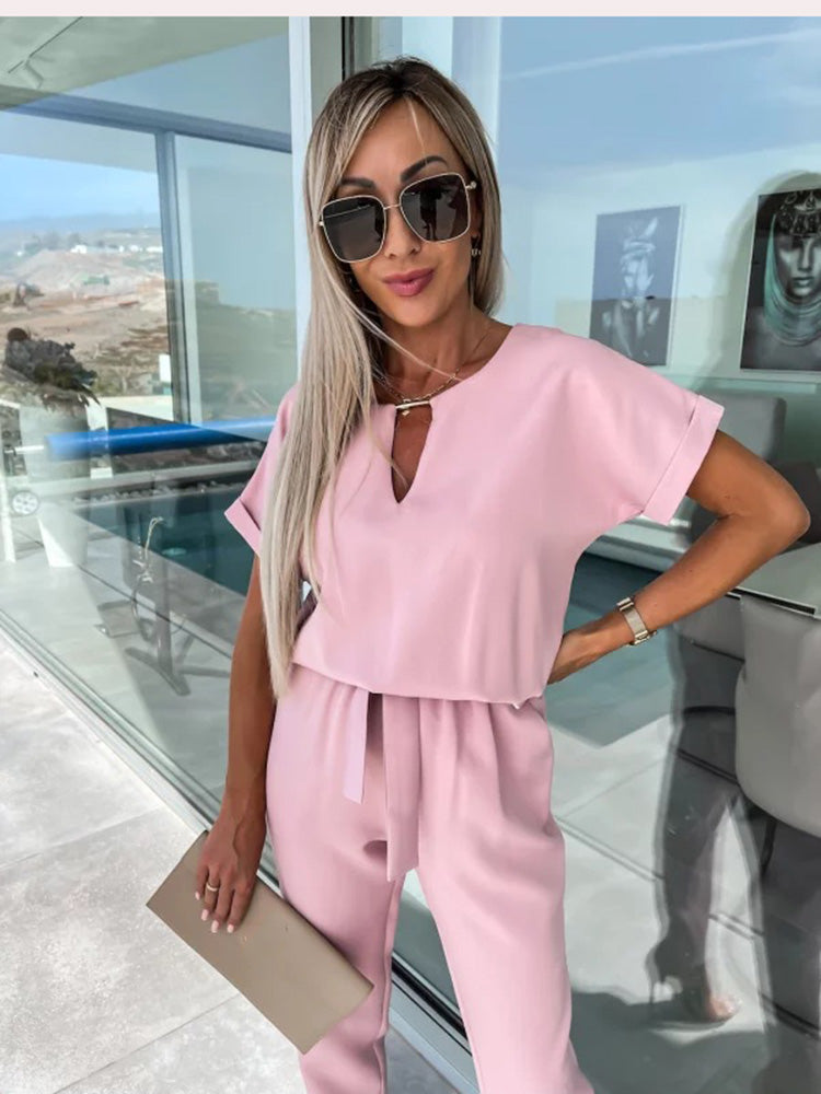NONA | Lette Jumpsuit Med Vide Ben