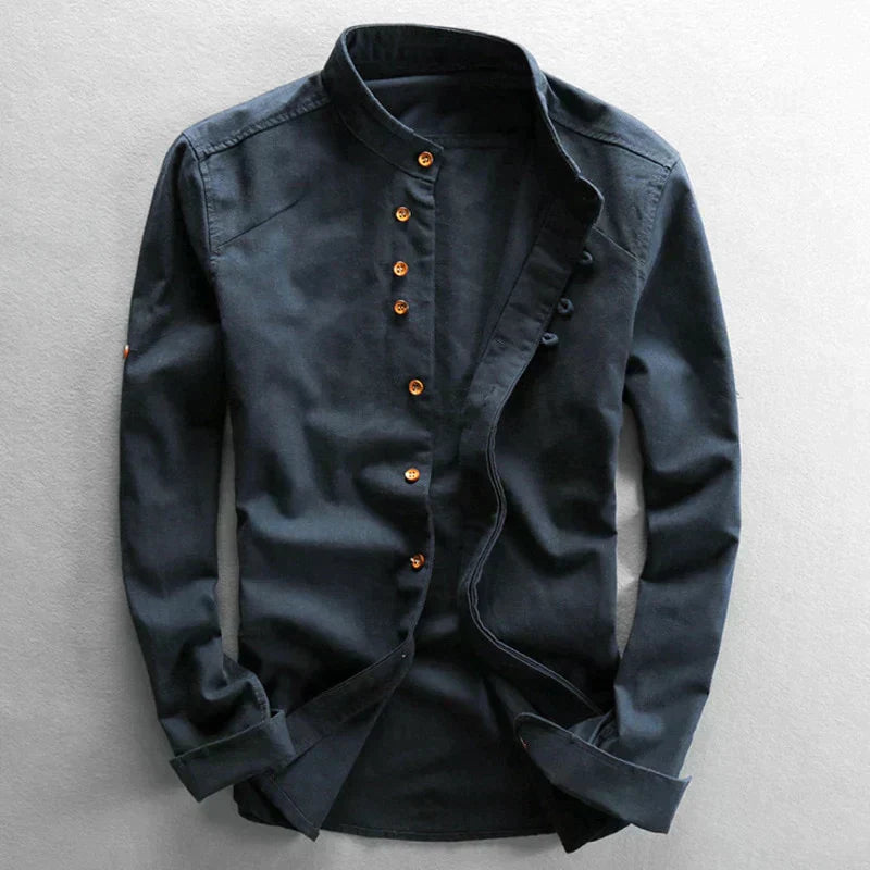Emil | Herre Slim Fit Skjorte med Ståkrave