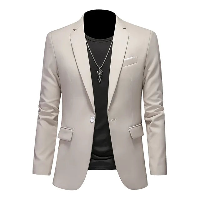 Herre Stilfuld Slim Fit Enkeltknaps Blazer