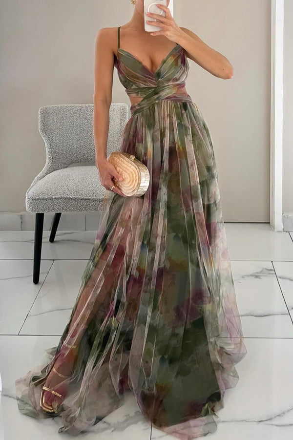 Gisele | Elegant Blomstret Maxi Kjole til Sommer