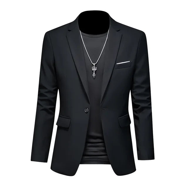 Herre Stilfuld Slim Fit Enkeltknaps Blazer