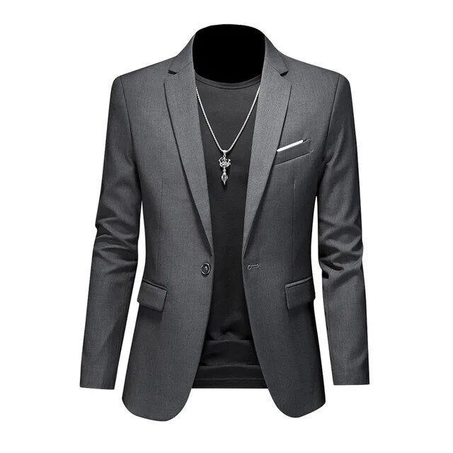 Herre Stilfuld Slim Fit Enkeltknaps Blazer