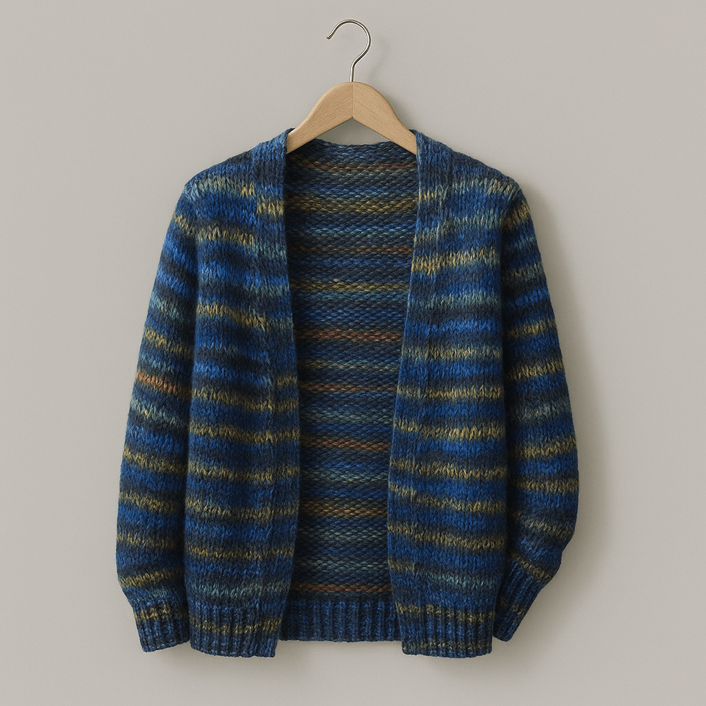 Frida | Stilfuld Kvinders Multifarvet Strikket Cardigan