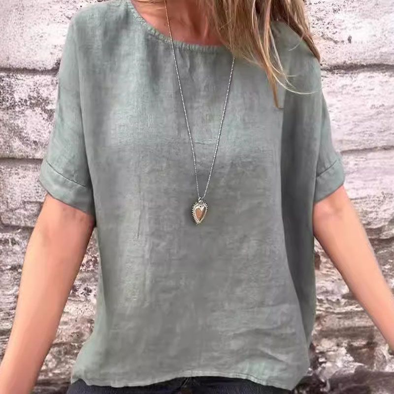 Emma | Ensfarvet T-shirt