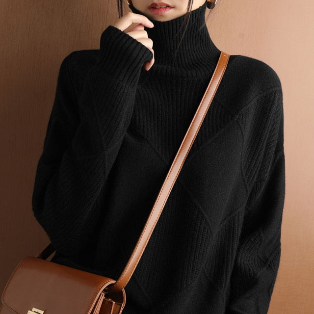 Hedda | Dame Turtleneck Sweater til Vinter Komfort