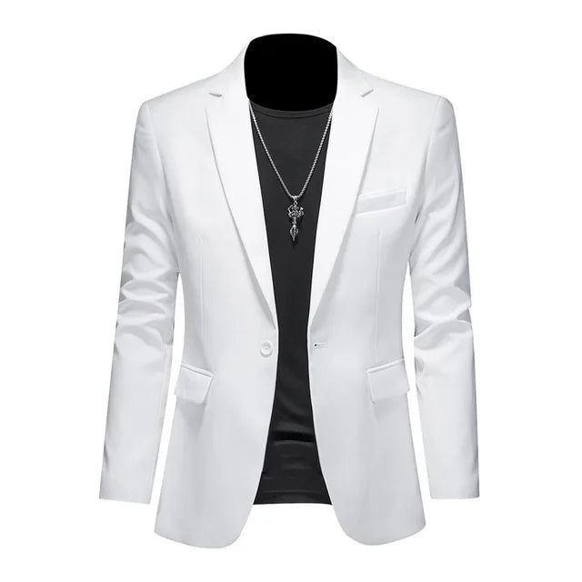 Herre Stilfuld Slim Fit Enkeltknaps Blazer