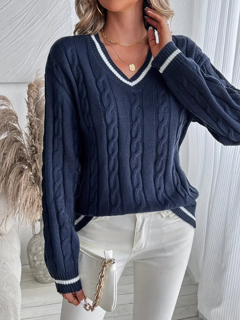 Nanna | Vinterklar V-Hals Hygge Sweater