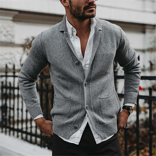 Jens | Strikket cardigan med knapper til mænd