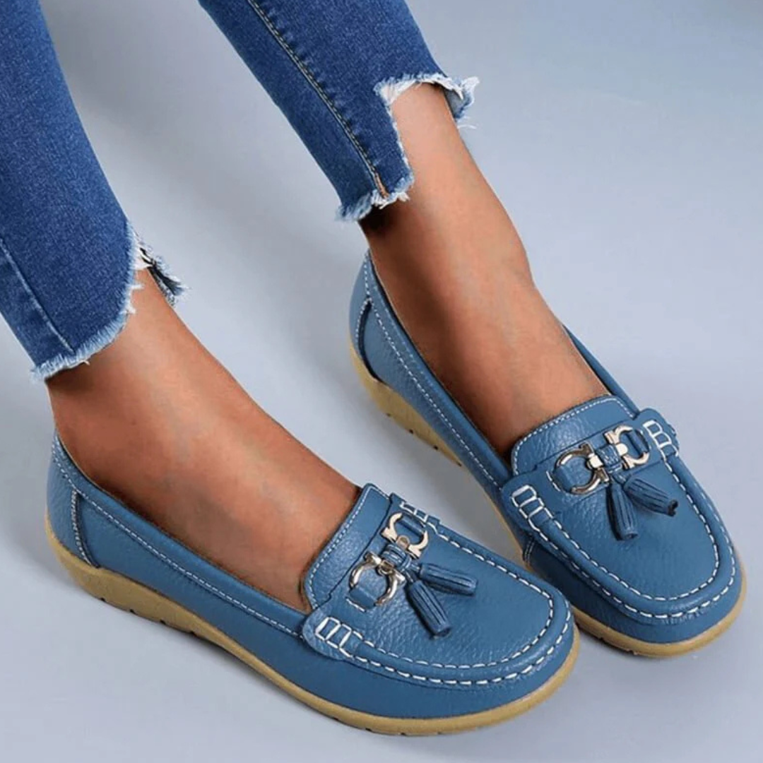 Afslappede slip-on sko med kvaster
