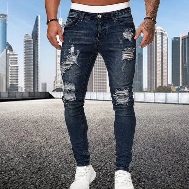 Oliver | Jeans skinny med huller til mænd
