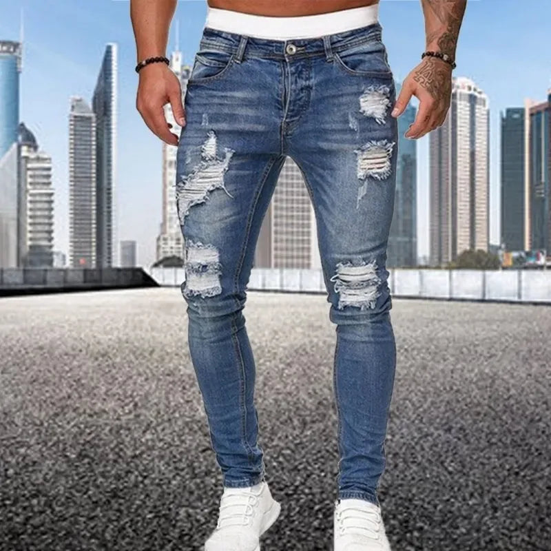Oliver | Jeans skinny med huller til mænd