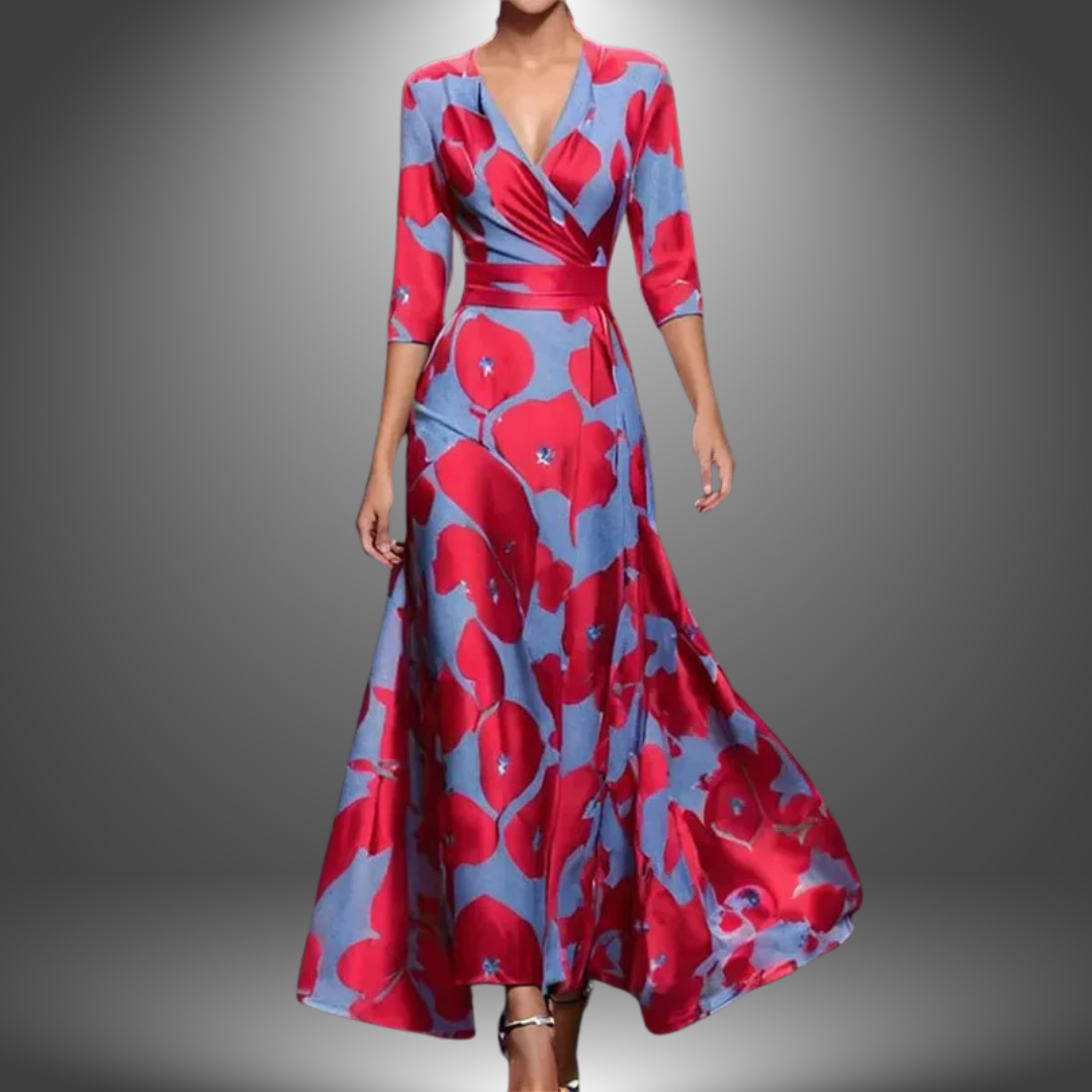 Marianne | Elegant Blomstret Maxikjole til Sommer